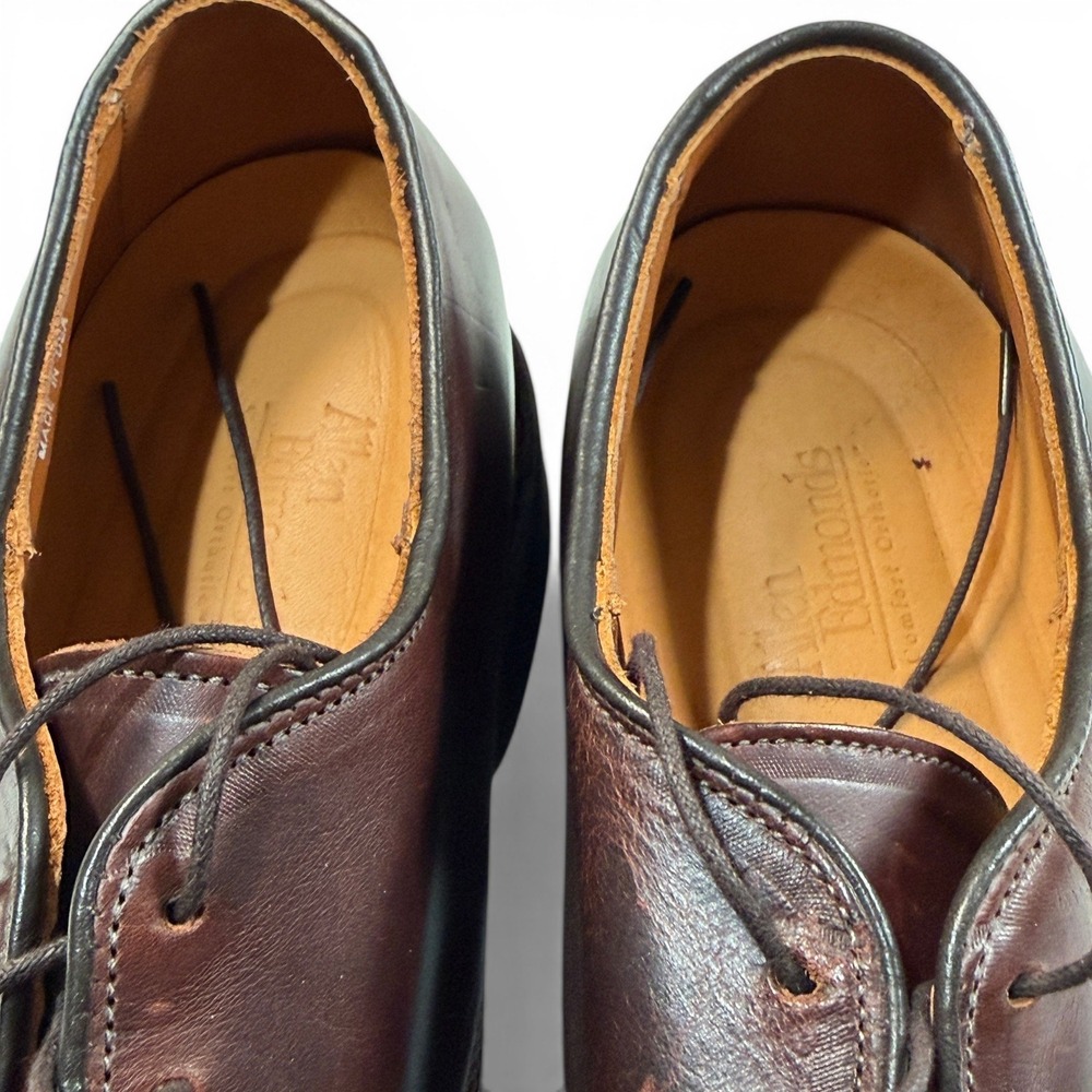 Allen Edmonds Holbrook 1558 Mens 10 D Brown Chromexcel Leather Derby Shoes USA - Picture 12 of 14
